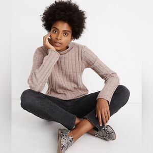 Madewell Donegal Evercrest Turtleneck Sweater in Coziest Yarn AF505 Small